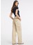 Guess Krem Kadın Rahat Desenli Pantolon Gj Cargo Chıno - Eco Org Co Classıc 5