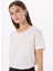 Beyaz Kadın Normal Nakışlı T-Shirt F5SL-TST0086 1