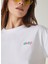 Bisiklet Yaka Düz Beyaz Kadın T-Shirt TSKD01229 5