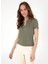 Haki Kadın Slim Fit T-Shirt Rıno 3