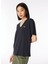 Antrasit Kadın V Yaka Relaxed T-Shirt J4SL-TST7025 1