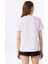 Beyaz Kadın Relaxed Baskılı T-Shirt M5SL-TST1833 4