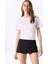 Beyaz Kadın Relaxed Baskılı T-Shirt M5SL-TST1833 5
