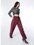 Bordo Kadın Geniş Fit Düz Pantolon SGZB114 1