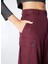 Bordo Kadın Geniş Fit Düz Pantolon SGZB114 5