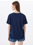 Lacivert Kadın Relaxed T-Shirt M5SL-TST1858 5