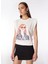 Kırık Beyaz Kadın Bisiklet Yaka T-Shirt F4SL-TST0223 4