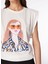Kırık Beyaz Kadın Bisiklet Yaka T-Shirt F4SL-TST0223 5