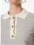 Çizgili Polo Yaka Kadın Sweatshirt F4WL-SWT0510 4