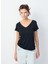 Siyah Kadın T-Shirt SON33E25_NOIR 2