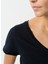 Siyah Kadın T-Shirt SON33E25_NOIR 3