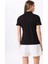 Siyah Kadın Basic Polo T-Shirt Deep 5