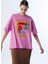 Eflatun Kadın Oversize T-Shirt TS1250070123 2
