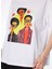 Bisiklet Yaka Baskılı Kırık Beyaz Kadın T-Shirt F4SL-TST0207 4