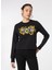 Siyah Kadın Yuvarlak Standart Baskılı Sweatshirt 77HAIE05 3