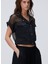 Siyah Kadın Kapüşon Regular Fit Sweatshirt 1094245 4