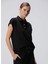 Siyah Kadın Polo Basic Sweatshirt 1094672 1