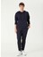 Lacivert Kadın Kapüşon Basic Düz Sweatshirt 1092577 3