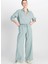 Yeşil Kadın Regular Fit Pantolon W2510733826-MÜSLIN Geniş Paça Panto 1