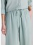 Yeşil Kadın Regular Fit Pantolon W2510733826-MÜSLIN Geniş Paça Panto 4
