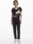 Siyah Kadın Normal Baskılı T-Shirt 25SWTKAG 4