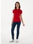 Kırmızı Kadın Slim Fit Polo T-Shirt TP0125 4