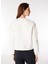 Nakışlı Bisiklet Yaka Basic Kırık Beyaz Kadın Sweatshirt F4WL-SWT0116 5