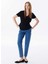 Siyah Kadın Regular Fit Düz T-Shirt TW6240070093001 1
