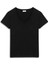 Siyah Kadın Regular Fit Düz T-Shirt TW6240070093001 2