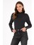 Antrasit Kadın Yarım Balıkçı Slim Fit Düz Kazak Forges 1