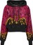 Siyah - Altın Kadın Kapüşon Standart Baskılı Sweatshirt 77HAI3P4 1