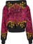 Siyah - Altın Kadın Kapüşon Standart Baskılı Sweatshirt 77HAI3P4 2