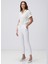 Kırık Beyaz Kadın Slim Fit Pantolon 1094267 1