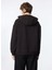 Siyah Kadın Kapüşon Normal Nakışlı Sweatshirt M4WL-SWT-1974 5