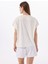 Ekru Kadın Relaxed Taşlı T-Shirt FC5SL-TST0116 5