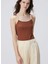Kahverengi Kadın Basic T-Shirt 1094697 1