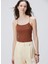 Kahverengi Kadın Basic T-Shirt 1094697 3