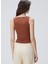 Kahverengi Kadın Basic T-Shirt 1094697 5