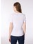 Beyaz Kadın Standart Düz T-Shirt 77PAHE12 5