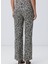Siyah - Ekru Kadın Regular Fit Pantolon 1094190 4