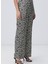 Siyah - Ekru Kadın Regular Fit Pantolon 1094190 3
