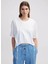 Ipekyol Beyaz Kadın Oversize T-Shirt IS1250070113 2
