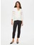 Ekru Kadın Yuvarlak Comfort Fit Hırka US25TRH008 3
