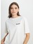 Kırık Beyaz Kadın Relaxed T-Shirt W7R9EE102 Off White T-Shirt 2