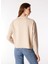 Açık Bej Kadın Bisiklet Yaka Rahat Sweatshirt F4WL-SWT0136 5