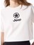 Bisiklet Yaka Baskılı Kırık Beyaz Kadın T-Shirt J4SL-TST7027 4