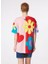 Yuvarlak Yaka Desenli Çok Renkli Kadın T-Shirt 241K1A0704 6