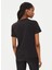 Yuvarlak Yaka Baskılı Siyah Kadın T-Shirt 76PAHG11 3