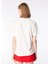 Bisiklet Yaka Baskılı Kırık Beyaz Kadın T-Shirt F4SL-TST0633 5