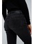 Siyah Kadın Standart Düz Denim Pantolon 21008391-TRUE 4